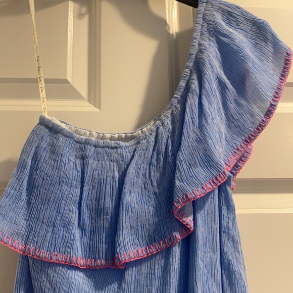 Lilly Pulitzer one shoulder seersucker dress - Picture 2 of 3